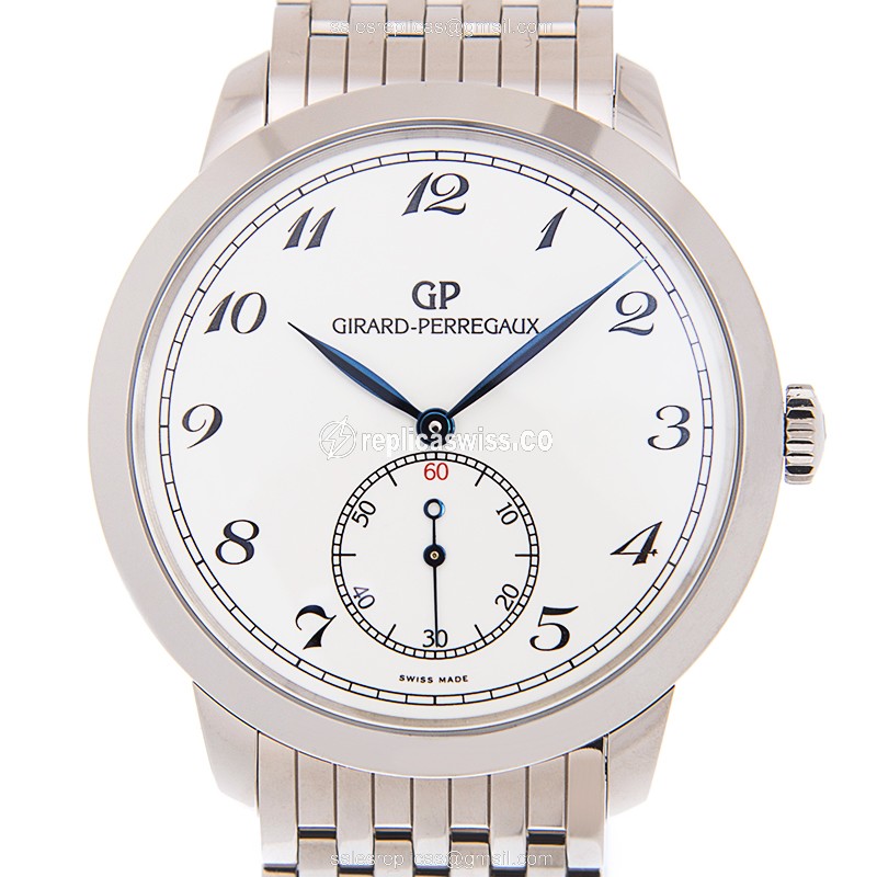 Girard Perregaux 1966 Replica - Automatic - 18kt White Gold - White Dial - Silver Clasp - Luxury Replica GIRARD-PERREGAUX 1966 Watch