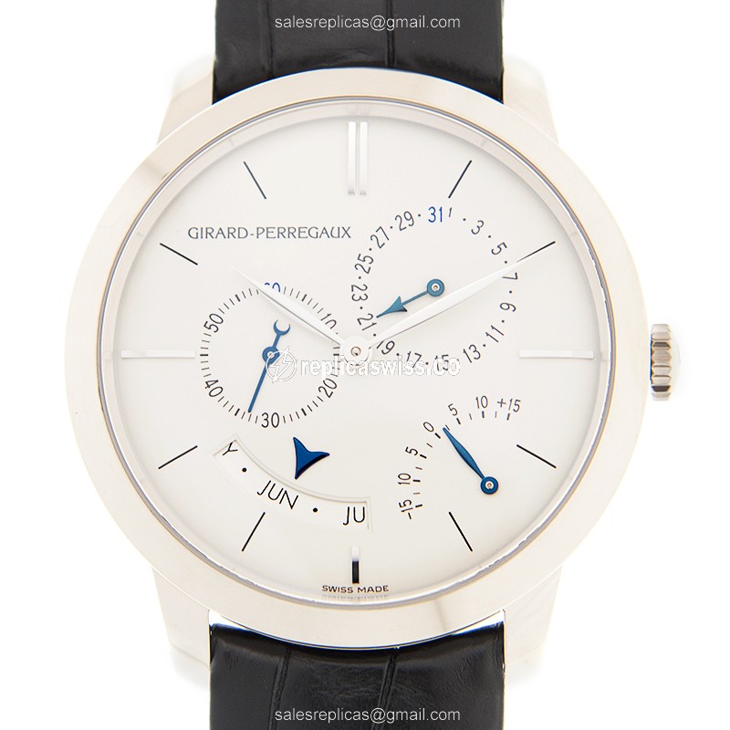 Girard-Perregaux 1966 Replica - Automatic - 18kt Gold - White Dial - Black Alligator Buckle