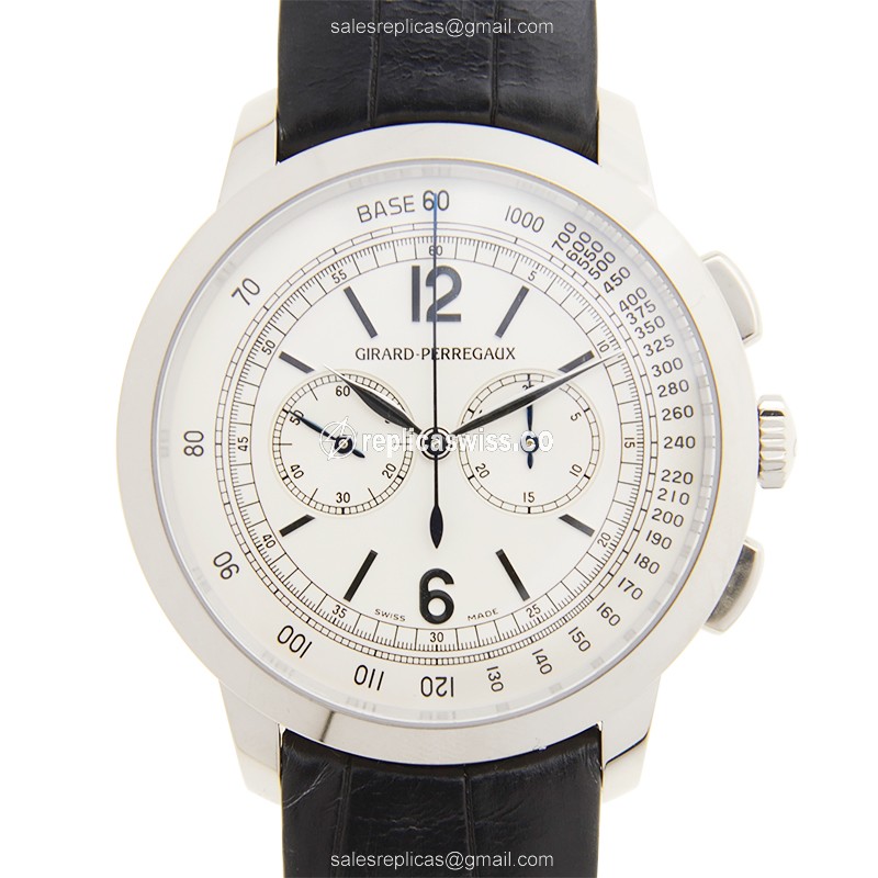 Girard Perregaux 1966 Replica - Automatic - 18kt Gold - White Dial - Black Alligator - Luxury Replica GIRARD-PERREGAUX 1966 Watch
