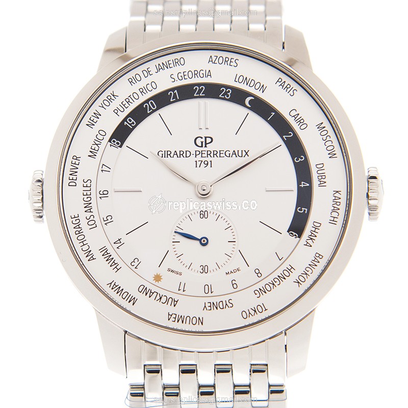 Girard Perregaux 49557-11-132-11A Replica - Automatic - Stainless Steel - Silver Dial