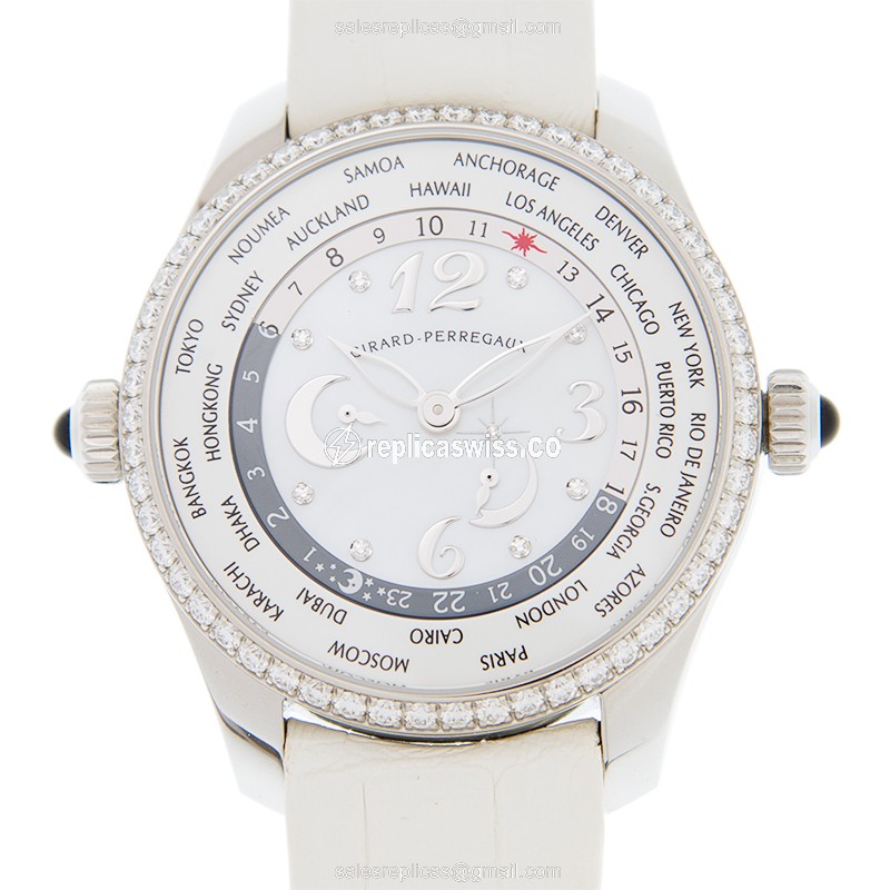 Girard Perregaux 49860D11A761-BK7A 1996 Automatic Stainless Steel & Diamonds