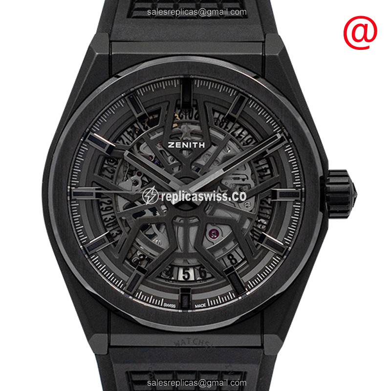 Zenith DEFY Automatic - Ceramic Case - Black Dial - Rubber Strap