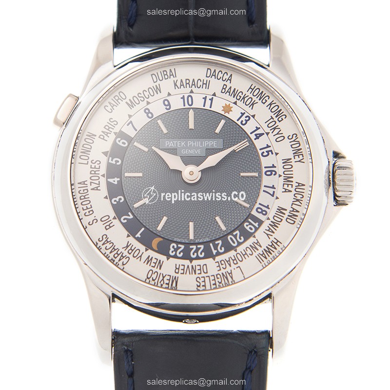 Patek Philippe 5110P-001 Replica - Automatic - 950 Platinum - White Dial - Blue Leather Strap