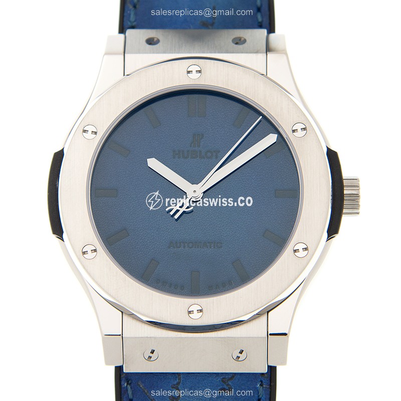 Hublot Classic Fusion Replica - Automatic - Blue Steel Case - Blue Dial - Blue Strap