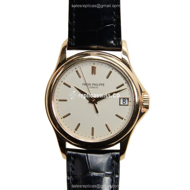 Patek Philippe 5127R-001 Replica - Automatic 18kt Rose Gold - Silver Dial - Black Alligator Strap - Luxury Replica CALATRAVA Watch