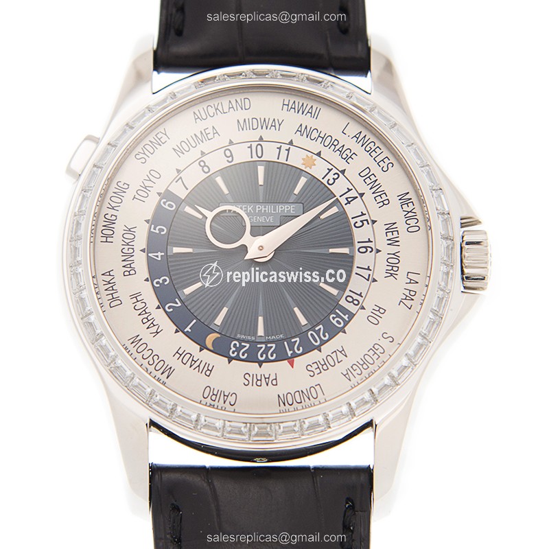 Patek Philippe 5130/10P-011 Replica - Automatic - 950 Platinum - White Dial on Black Alligator Strap
