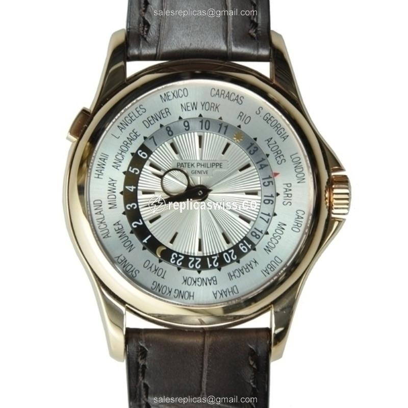 Patek Philippe 5130R-001 Replica - Automatic 18kt Rose Gold - Gold Dial - Black Alligator Strap - Luxury Replica COMPLICATIONS Watch