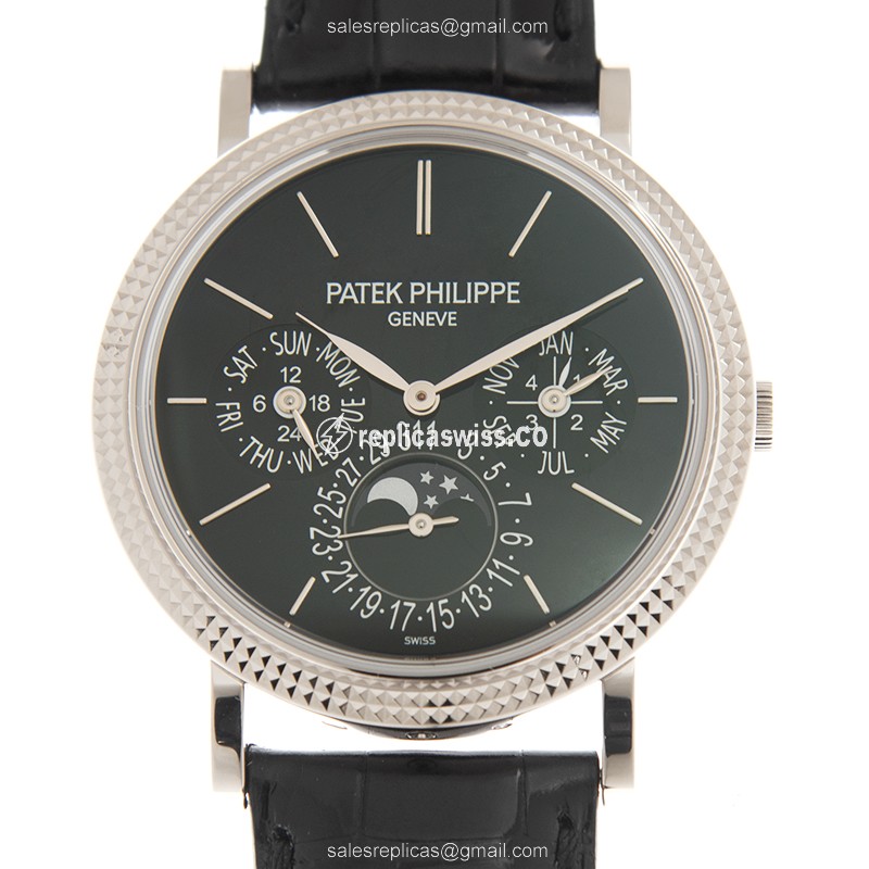 Patek Philippe 5139G-010 Grand Complications - Automatic - 18kt Gold - Black Dial - Alligator Black
