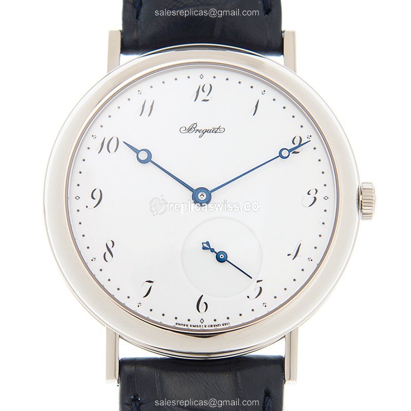 Breguet 5140BB/29/9W6 Classic - Auto - 18kt White Gold - White Dial - Black Alligator