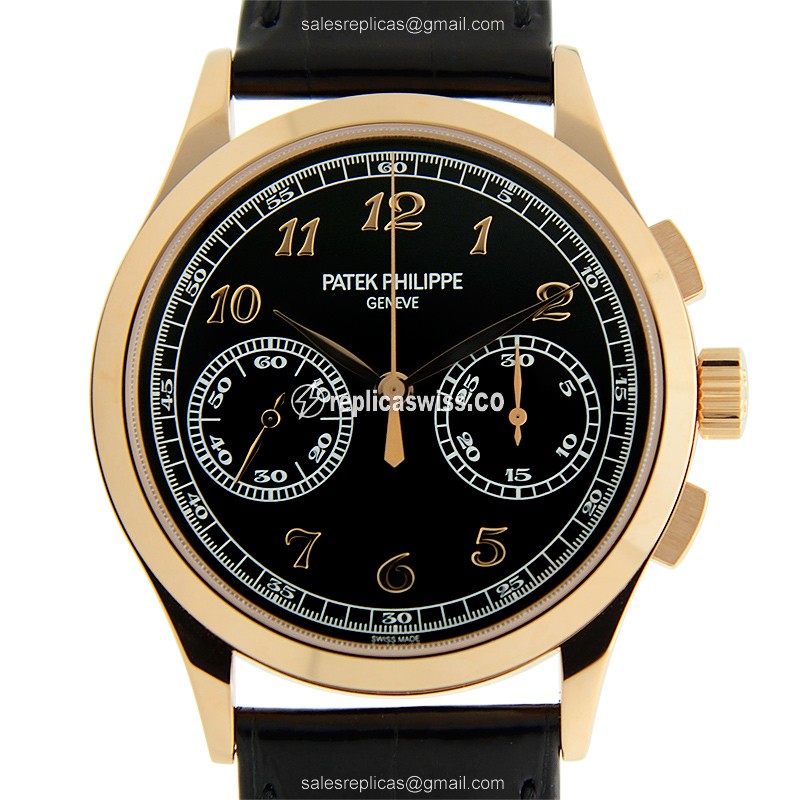 Patek 5170R Replica - Manual Wind - Rose Gold - Black Dial - Luxury Replica COMPLICATIONS Watch