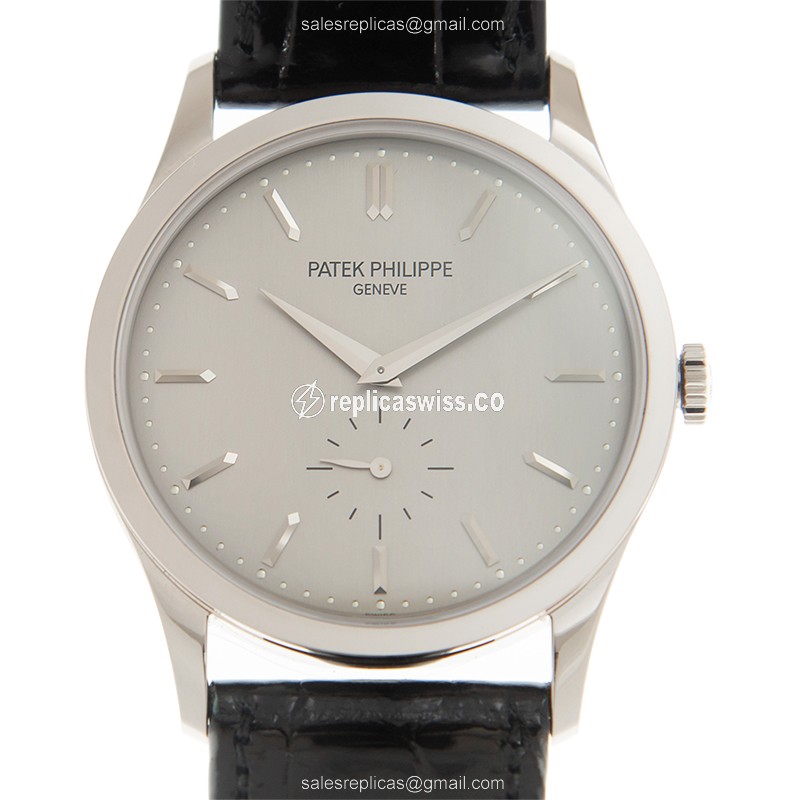 Patek Philippe 5196G-001 Replica - Manual Wind - 18kt Gold - Gray Dial - Black Alligator Buckle