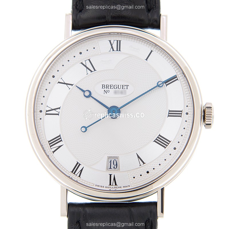 Breguet 5197BB/15/986 Classic - Automatic - 18kt White Gold - Silver Dial - Black Alligator Strap