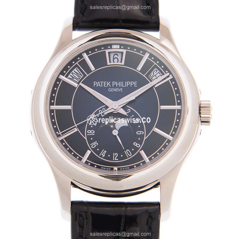 Patek Philippe 5205G-013 Replica - Automatic - 18kt Gold Case - Blue Dial, Buckle Clasp
