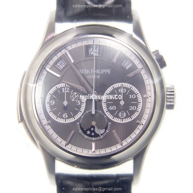 Patek Philippe 5208P-001 Grand Complications - Automatic - Platinum Case - Gray Dial - Black Alligator Strap