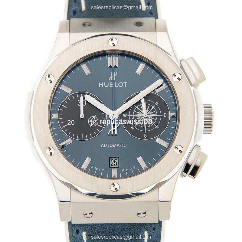 Hublot Classic Fusion Replica - Automatic - Blue Dial - Steel Case - Sapphire Crystal
