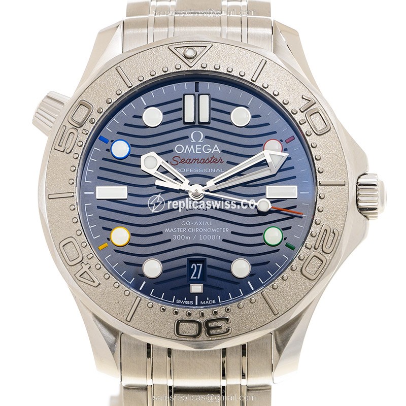 Omega Seamaster Replica - Automatic - Steel Case - Blue Dial - Silver Strap - Luxury Replica SEAMASTER Watch