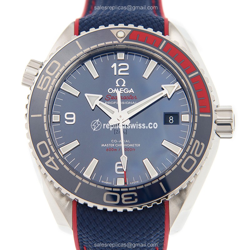 Omega 522.32.44.21.03.001 Replica - Automatic - Steel Case - Blue Dial - Blue Rubber Strap