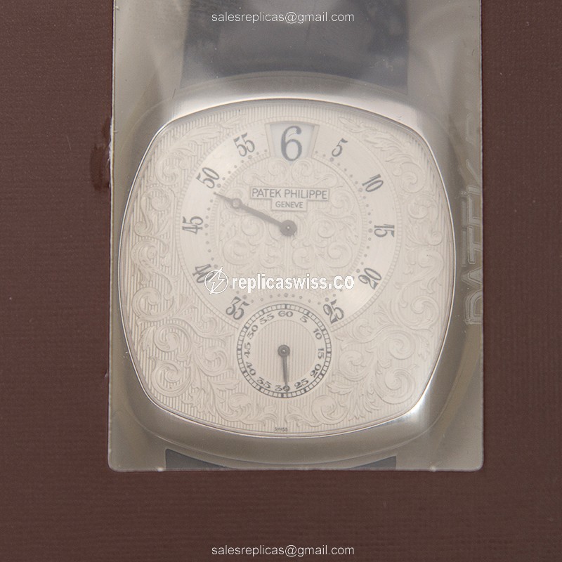 Patek Philippe 5275P-001 Auto 950 Plat White Dial Black Alligator Strap