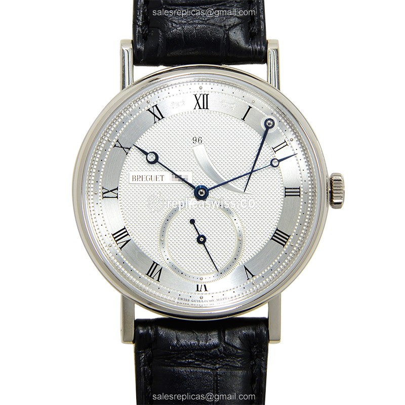 Breguet 5277BB/12/9V6 Manual Wind 18kt Gold - Silver Dial - Black Alligator Strap