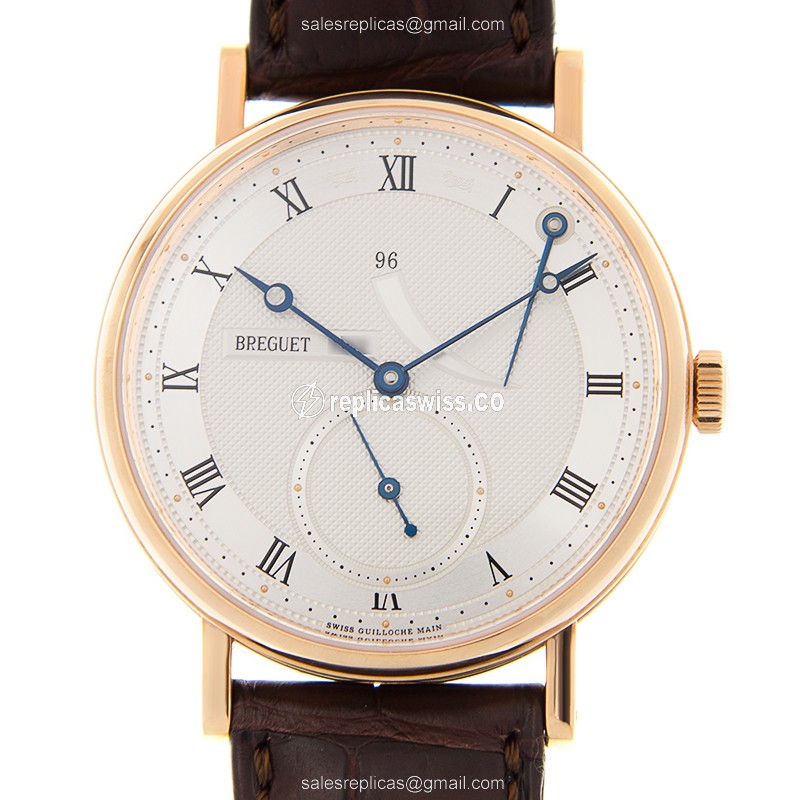 Breguet 5277BR/12/9V6 Classic - Manual Wind - 18kt Rose Gold - Silver Dial - Brown Alligator Strap