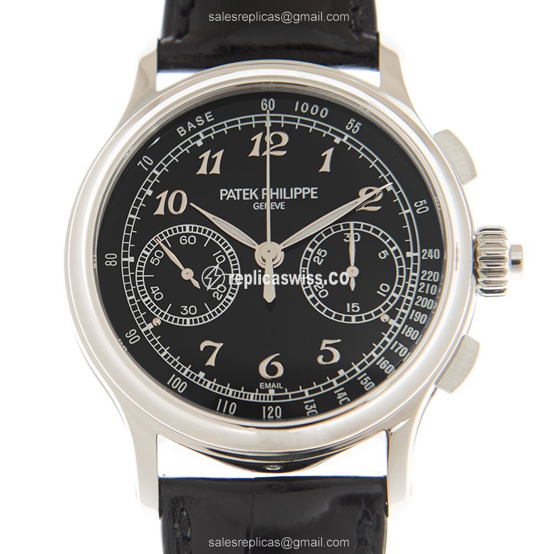 Patek Philippe 5370P-001 Complications Manual Wind - Platinum Case, Black Dial, Alligator Black Strap