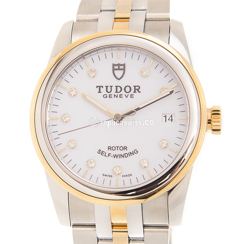 Tudor Glamour Date Replica - Automatic - Steel - White Dial - Luxury Replica GLAMOUR DATE Watch