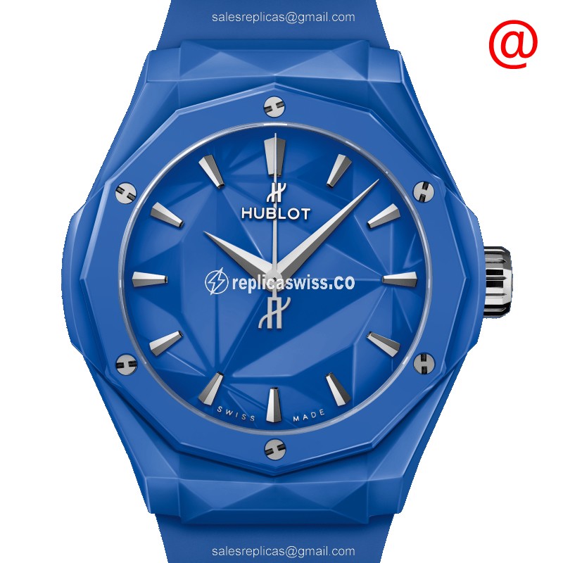 Hublot Classic Fusion Replica - Automatic - Ceramic Case - Blue Dial & Blue Ceramic Strap