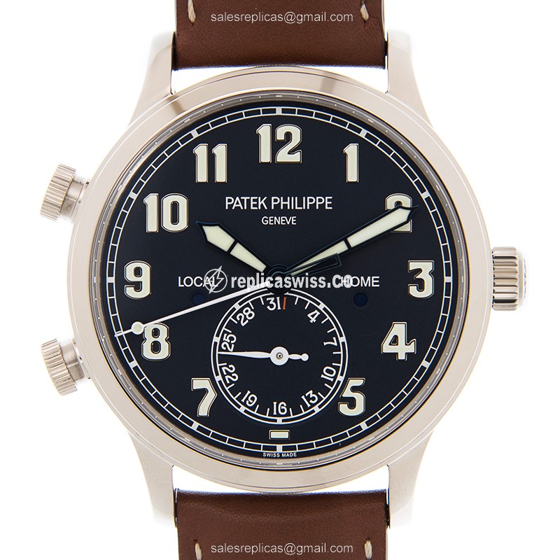 Patek Philippe 5524G-001 Replica - Automatic - 18kt Gold - Blue Dial - Brown Cowhide Strap