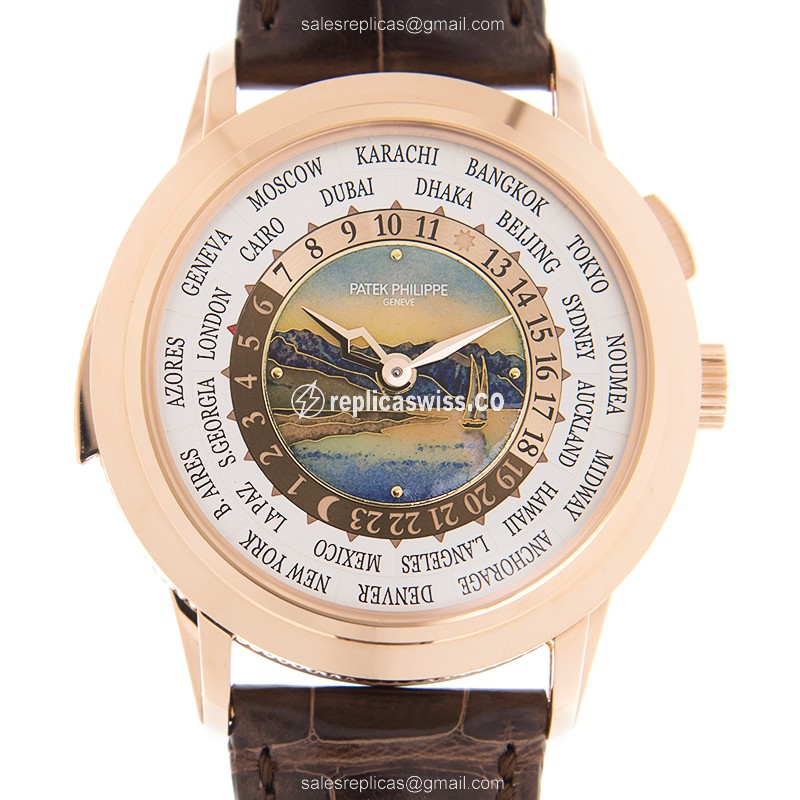 Patek Philippe 5531R-012 Replica - Automatic - Rose Gold - Brown Alligator Strap