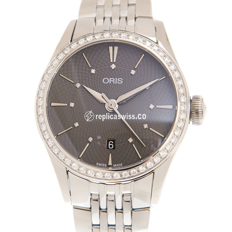 Oris Classic Date Replica - Automatic - Diamond - Gray Dial - Luxury Replica CLASSIC DATE Watch