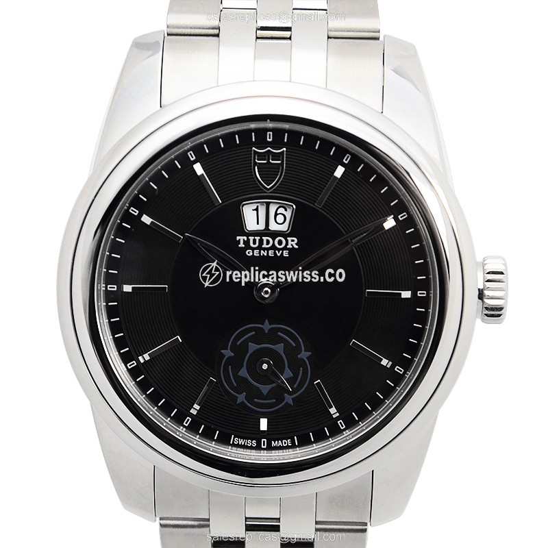Automatic Tudor Glamour Date - Black Dial - Steel Case & Band - Sapphire Crystal - Luxury Replica GLAMOUR DATE Watch
