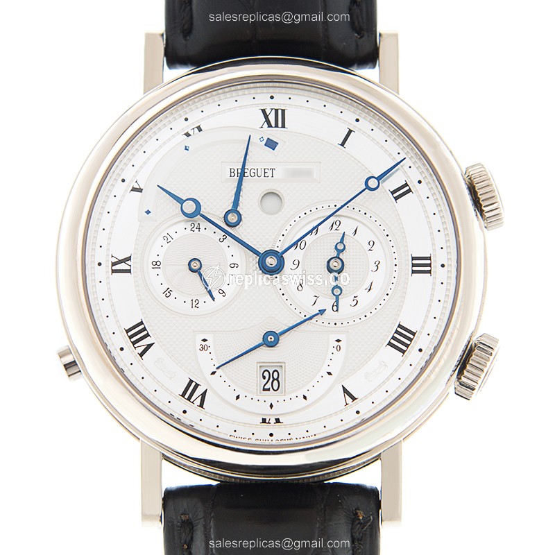 Breguet 5707BB/12/9V6 Classic - Auto - 18kt White Gold - Silver Dial - Black Alligator Strap