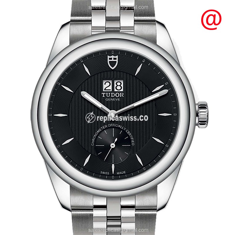 Tudor Glamour Date Replica - Automatic - Steel - Black Dial - Luxury Replica GLAMOUR DATE Watch