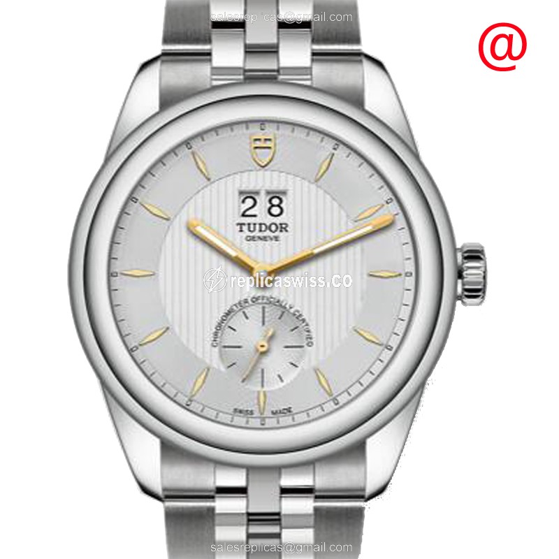 Tudor Glamour Date Automatic - Silver Steel - Silver Dial - Steel Clasp - Luxury Replica GLAMOUR DATE Watch