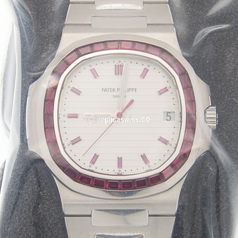Patek Philippe 5711/112P-010 Replica - Automatic - Platinum - White Dial - Silver Strap