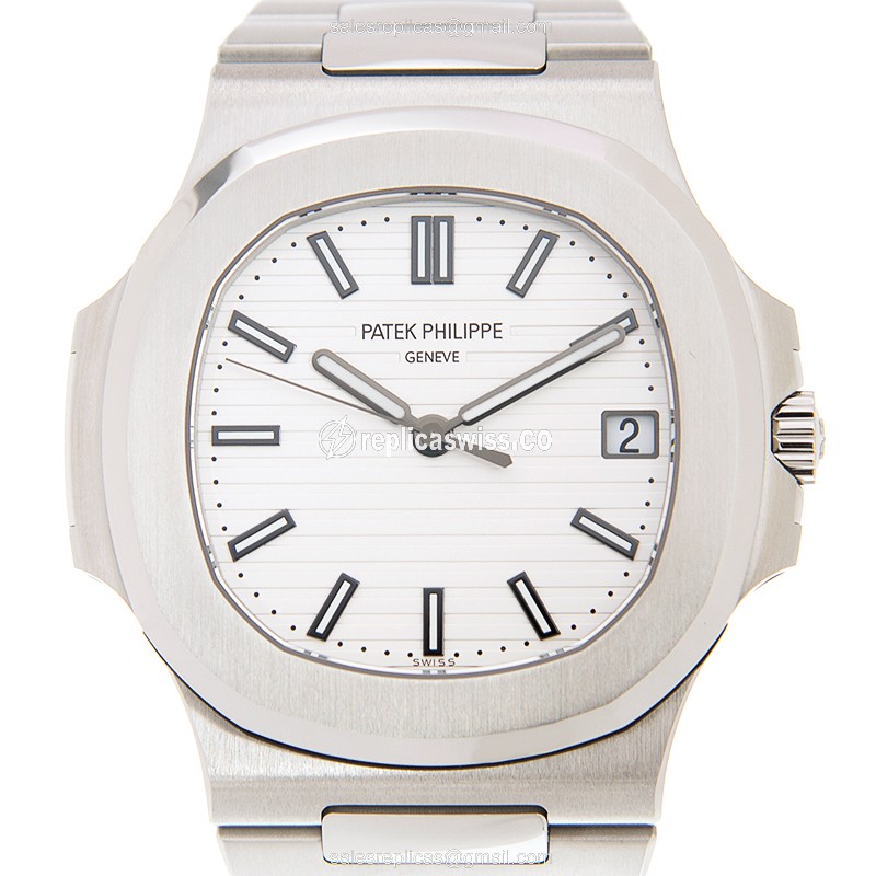 Patek Philippe 5711/1A-011 Replica - Automatic - Stainless Steel - White Dial - Silver Clasp - Luxury Replica NAUTILUS Watch