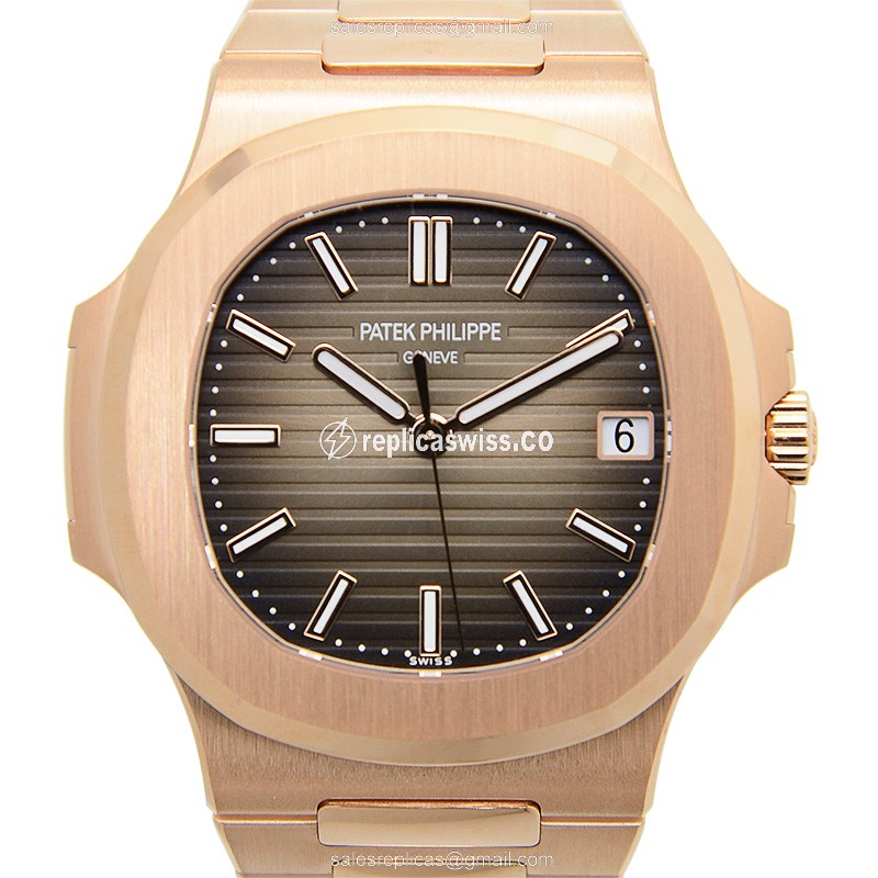Patek Philippe 5711/1R-001 Replica - Auto - 18kt Rose Gold - Round Dial - Gold Clasp
