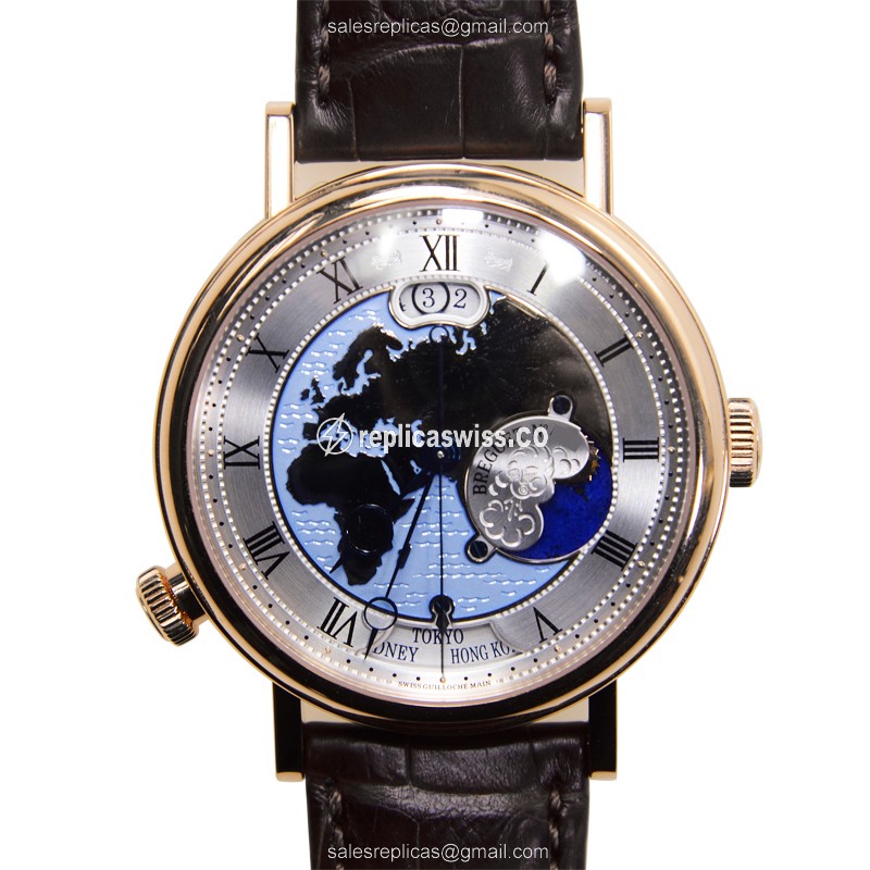 Breguet 5717BR/EU/9ZU Classic - Automatic 18kt Rose Gold - Silver Dial - Brown Alligator Strap