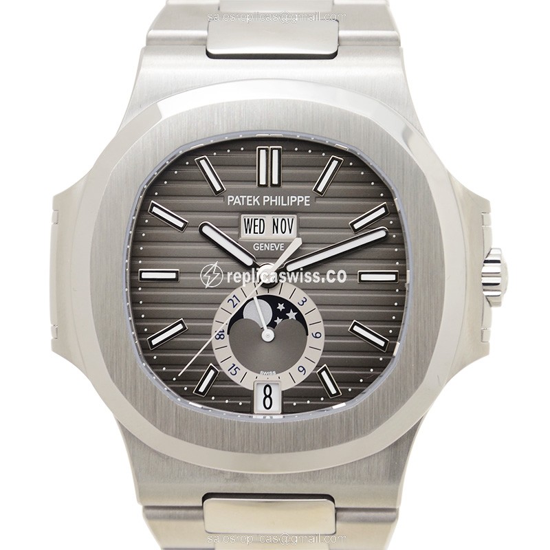 Patek Philippe 5726/1A-001 Replica - Auto - Steel - Grey Dial - Silver Clasp