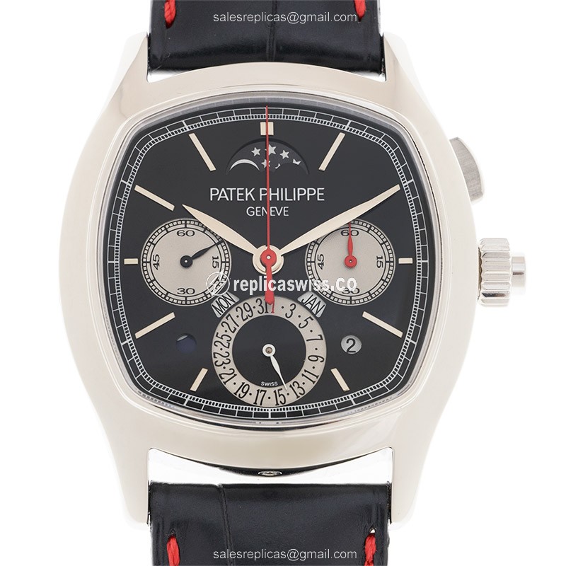 Patek Philippe 5951P-001 Grand Complications - Auto - 950 Pt - Black Dial - Buckle Clasp - Alligator Black