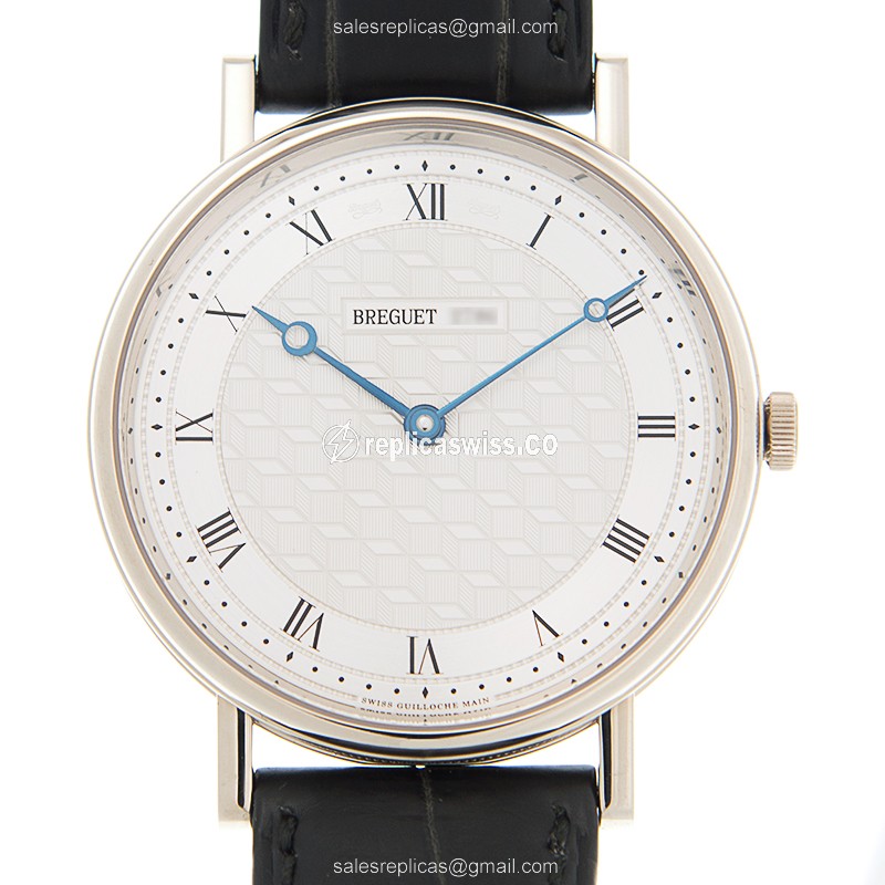 Breguet 5967BB/11/9W6 Classic Manual Wind 18kt Gold - Silver Dial - Black Alligator Buckle