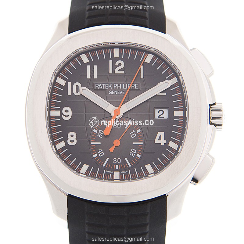 Patek Philippe AQUANAUT Automatic - Black Dial - Steel Case - Rubber Strap - Luxury Replica AQUANAUT Watch
