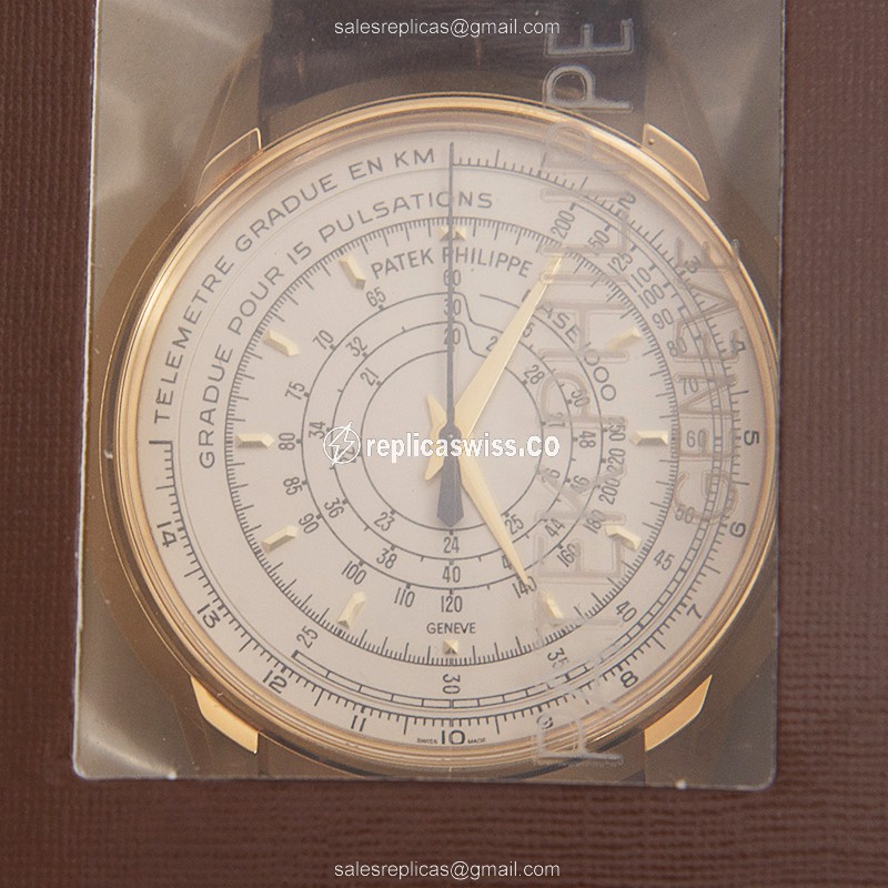 Patek Philippe 5975J Replica - Automatic - Gold - White Dial - 42mm