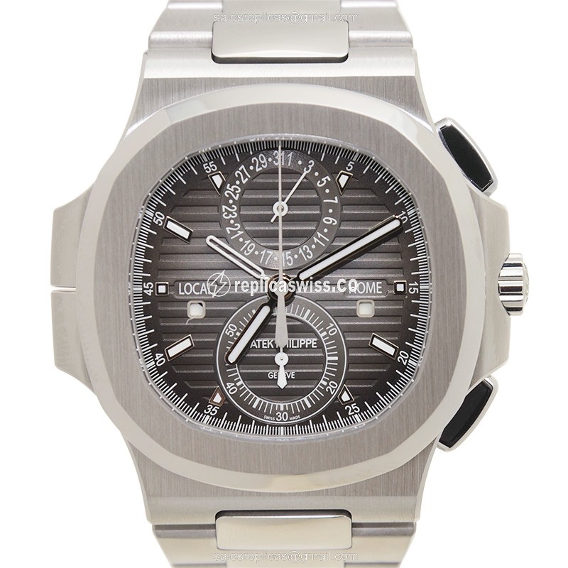 Patek Philippe 5990/1A-001 Replica - Automatic - Black Dial - Silver Steel - Steel Clasp - Luxury Replica NAUTILUS Watch
