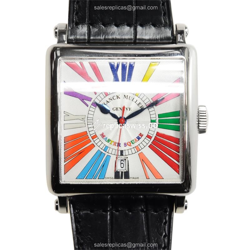 Franck Muller 6000 H SC DT COL DRM R Master Square - Automatic | Steel Case | Silver Dial | Black Alligator Strap
