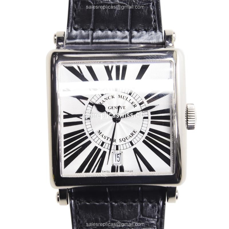 Franck Muller 6000 H SC DT R OG Replica - Automatic - 18kt Gold - Silver Dial - Black Alligator Strap