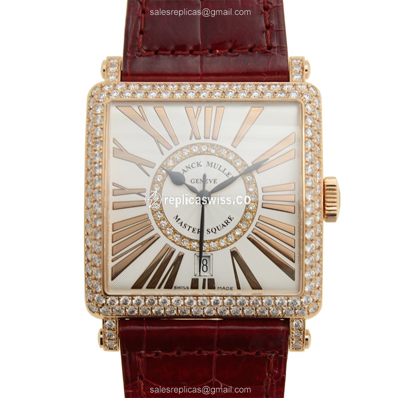 Franck Muller 6000 H SC DT REL R D CD 1R (5N) MASTER SQUARE Automatic 18kt Rose Gold & Diamonds