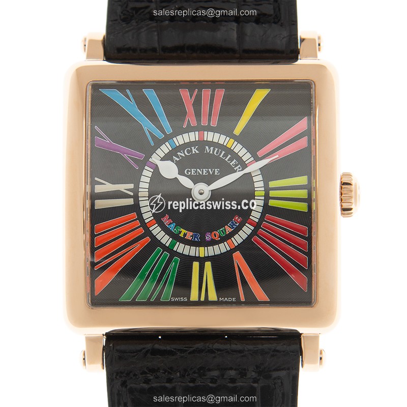 Franck Muller Master Square Replica Quartz Rose Gold Black