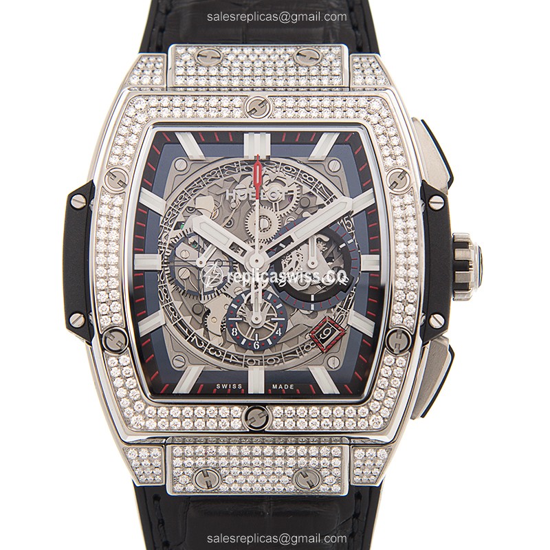Hublot Spirit of Big Bang Replica - Automatic - Titanium Case - Gray Dial - Black Rubber Strap