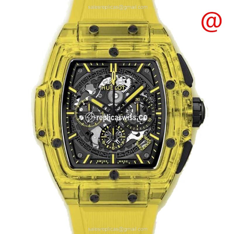 Hublot BIG BANG Replica - Automatic - Sapphire Crystal - Yellow Rubber Strap